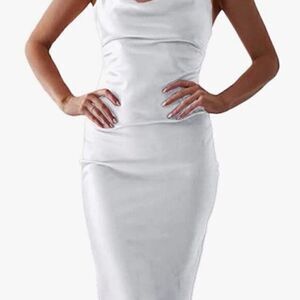 xxxiticat White satin dress- Size Large